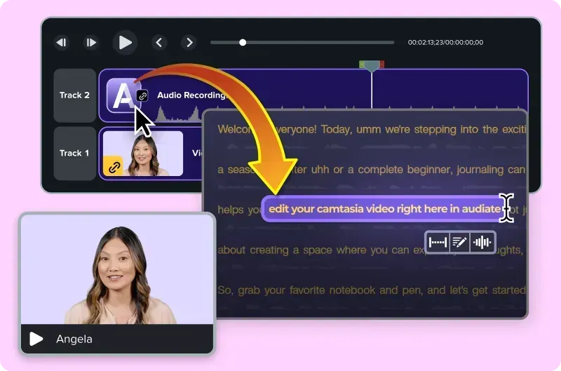 Text-based editing and audio sync workflow
